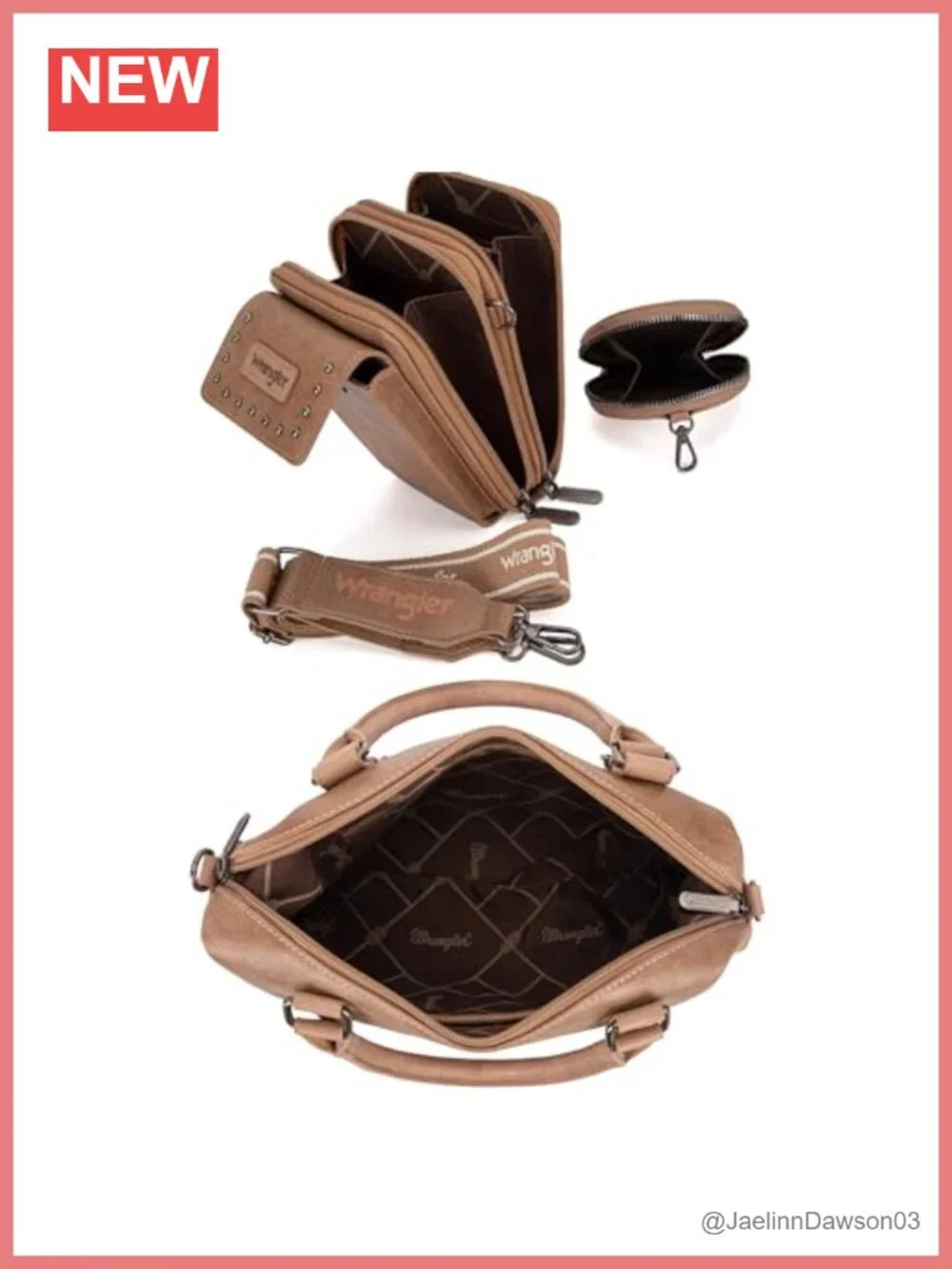 Wrangler by Montana West Women's 3-Piece Handbag Set Vegan Leather Doctor Bag